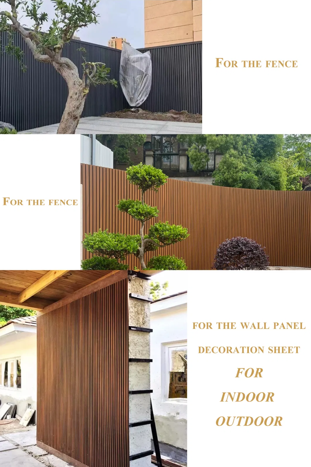 Waterproof WPC Wood Plastic Composite Outdoor Wall Panel Cladding