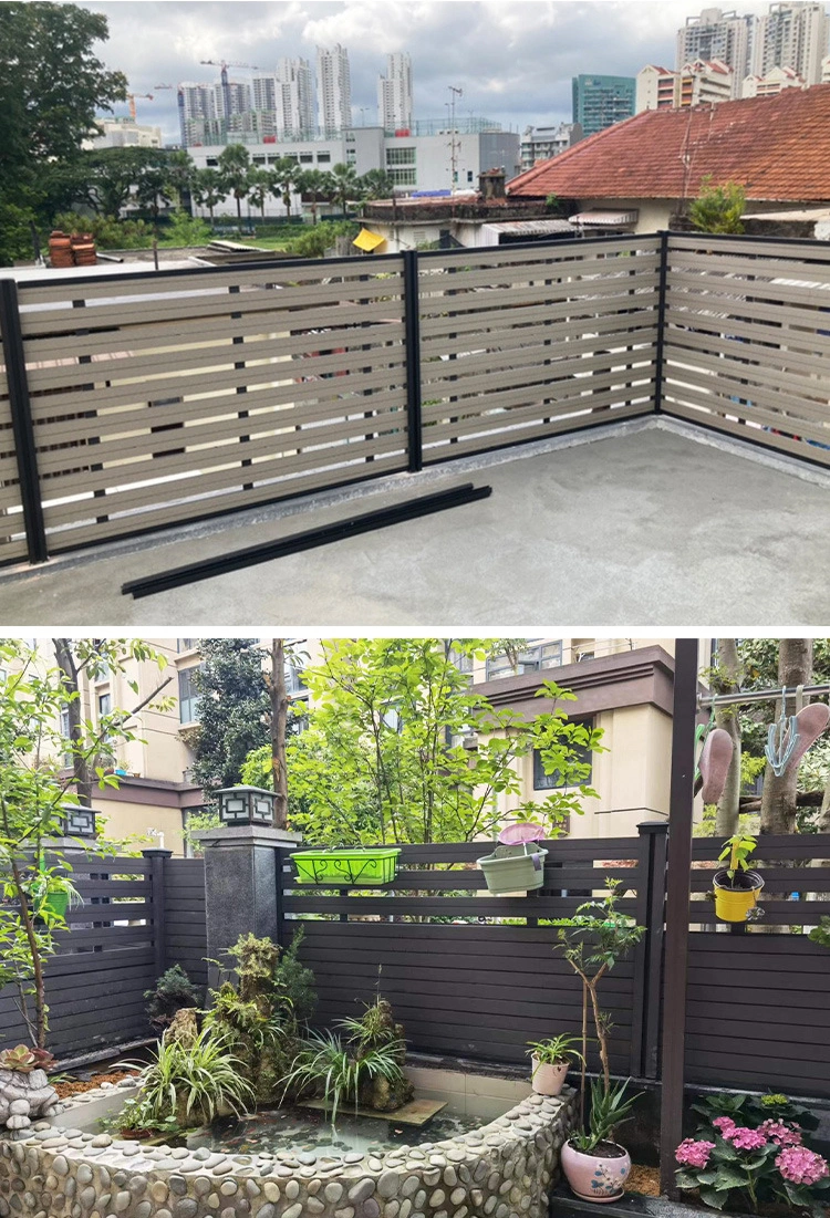 Eco-Friendly Outdoor Garden Waterproof Fireproof Fencing Easy Install Privacy Wood Composite Decking Boards WPC Fence Panels