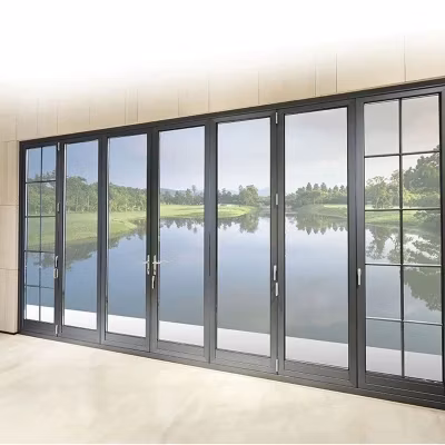 Iron Double Entrance Gate Security Exterior Design Metal Fire Patio Interior Balcony Kitchen Steel Glass Wood PVC Aluminum Aluminium Folding Sliding Window Door