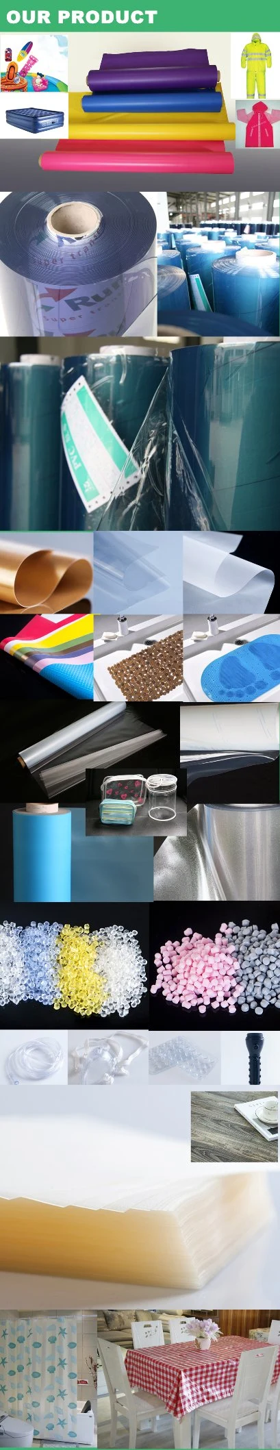 High Quality Super Clear Soft PVC Film Produced by Real Factory