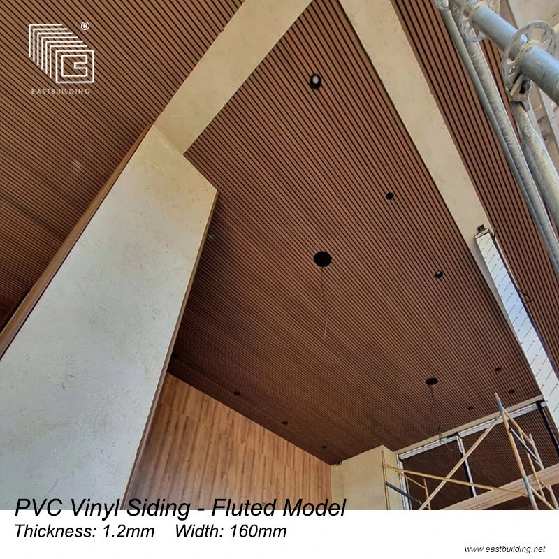 PVC Vinyl Siding PVC Soffit PVC 3D Fluted 16cm Wide for Exterior 20 Years Guarantee